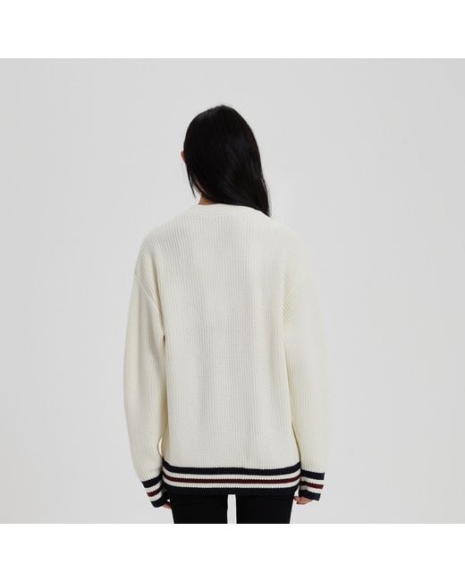 LIU REGALI White Long-Sleeved Sweater for men