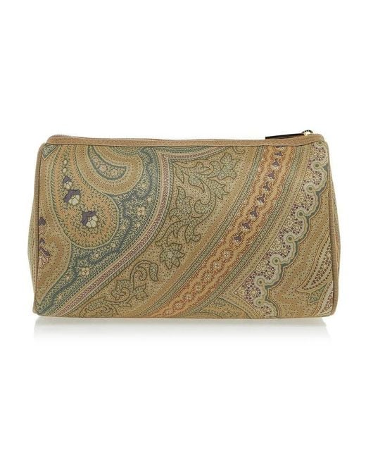Etro Natural Zippered Clutch