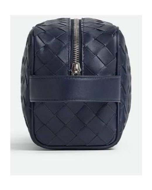 Bottega Veneta Blue Intrecciato Travel Pouch for men