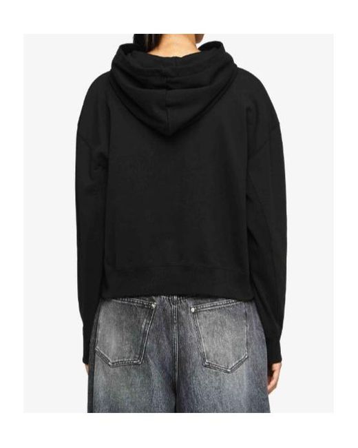 J.W. Anderson Black Jw Anderson Anchor Logo Cropped Hoodie