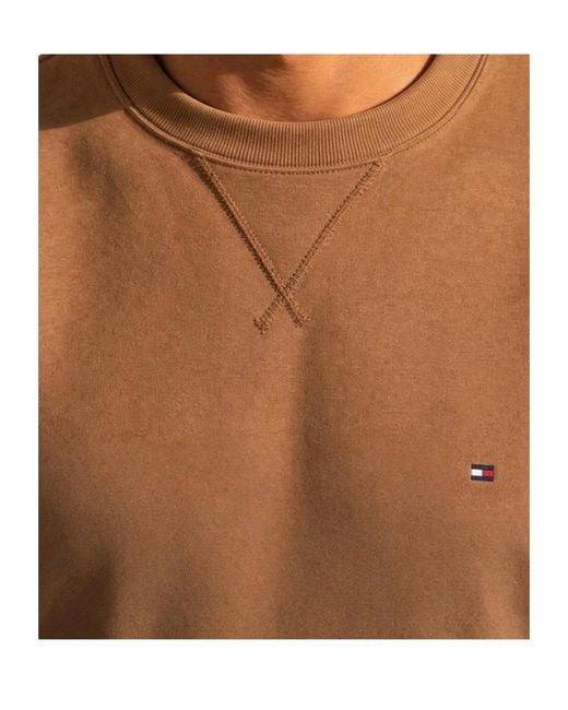 Tommy Hilfiger Brown Crew-Neck Sweatshirt for men