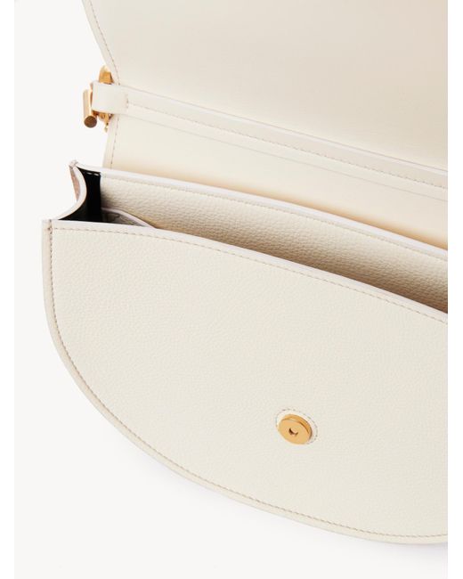 Chloé White Chloé Marcie Chain Flap Hobo Bag