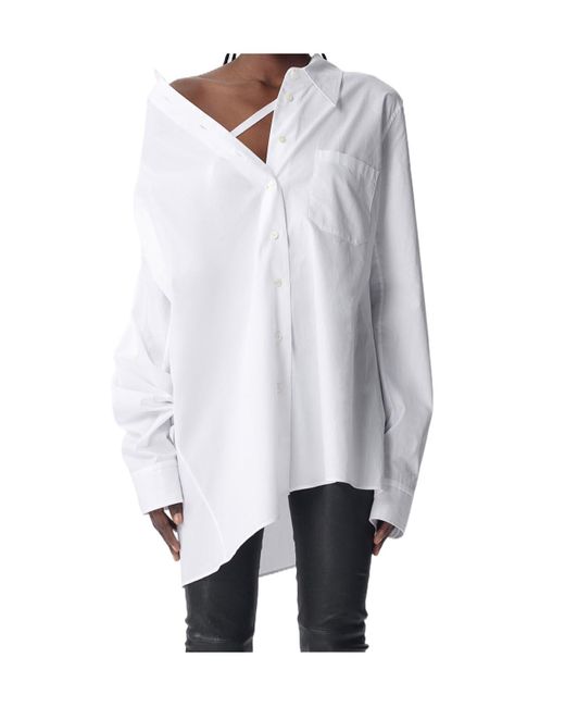 Ann Demeulemeester White Shoulder Shirt