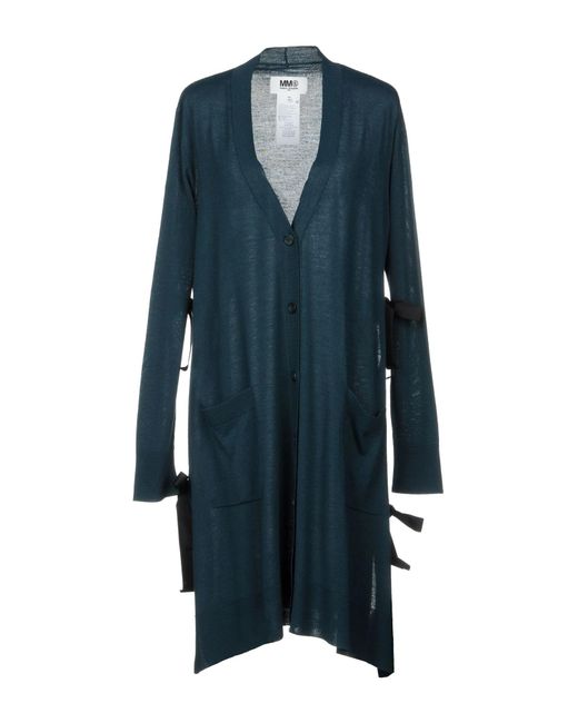 MM6 by Maison Margiela Blue Knitted Cardigan