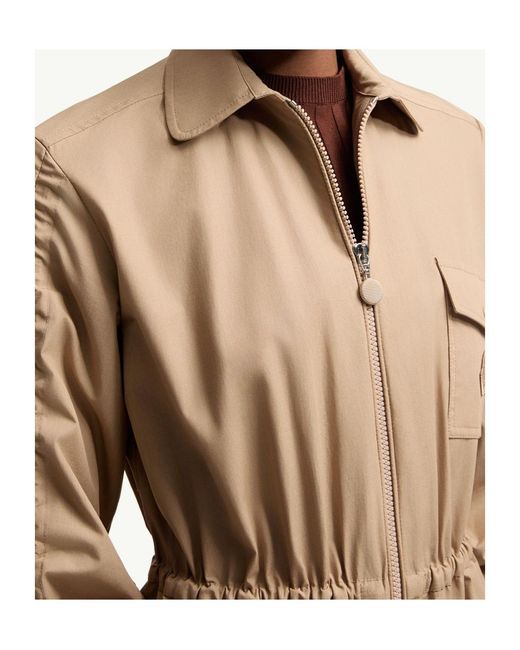 Moncler Natural Cotton Poplin Shirt Dress
