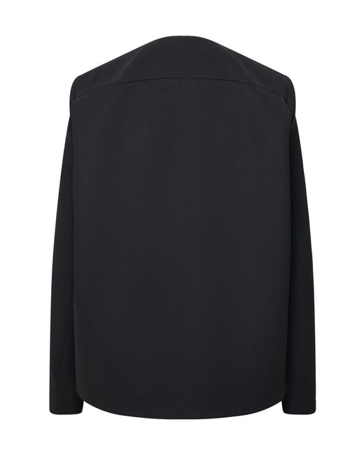 Sportmax Black Dart Detailed Straight Hem Jacket