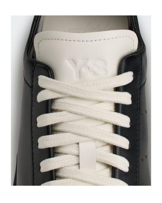 Y-3 Black Superstar Shell-Toe Leather Sneakers for men
