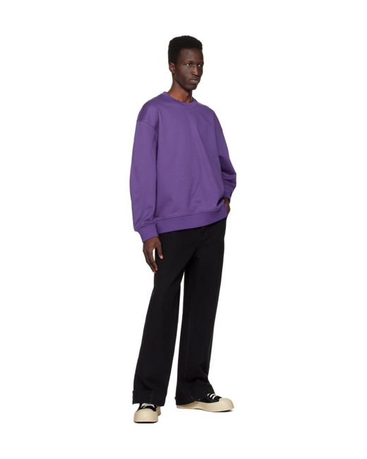 Wooyoungmi Purple Round Collar Long Sleeve Sweater for men