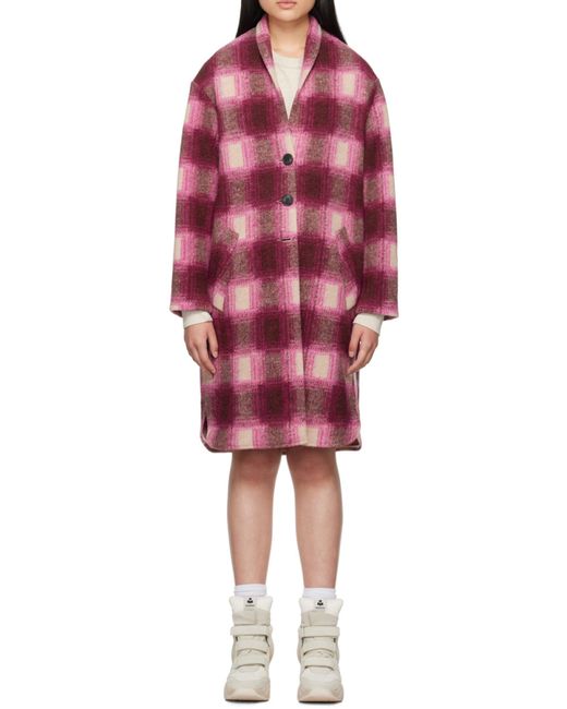 Isabel Marant Red Gabriel Single-Breasted Coat