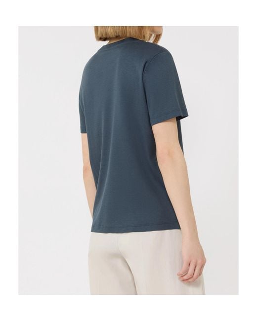 Max Mara Blue Smmbingo Embellished Basic Jersey T-Shirt