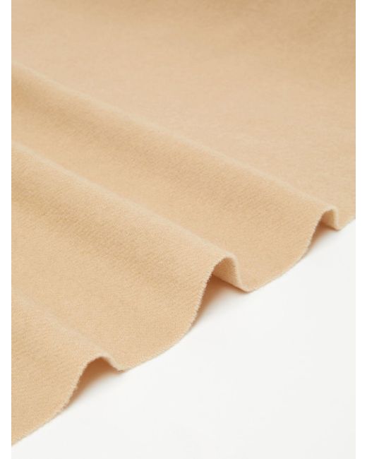 Weekend by Maxmara Natural Logo Embroidered Fringed Scarf