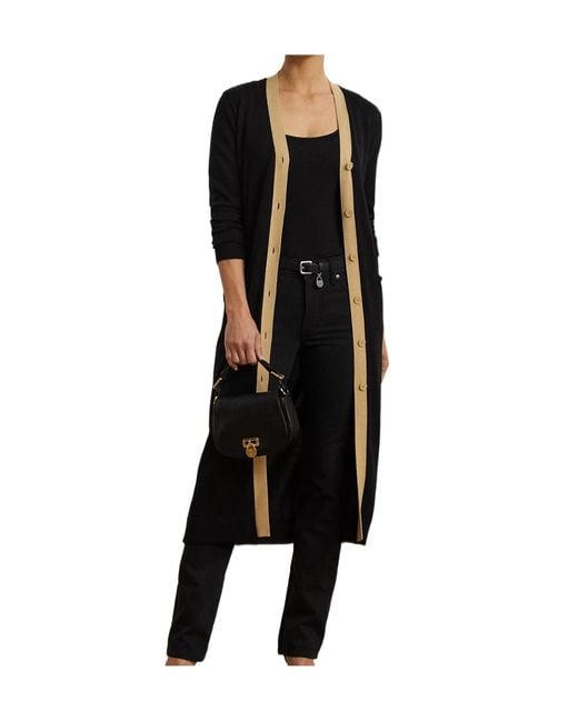 Ralph Lauren Black Cotton Blend Cardigan