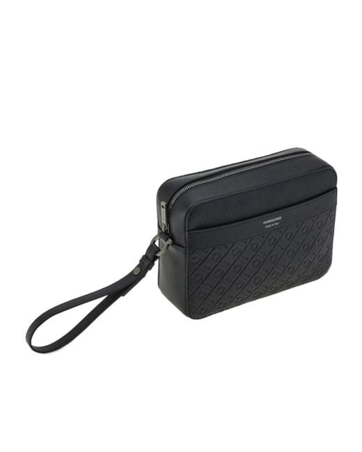 Ferragamo Black Ferragamo Monogram Shoulder Bag for men