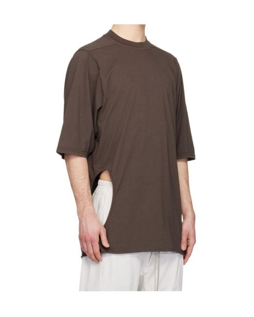 Rick Owens Brown Crew Neck T-Shirt for men