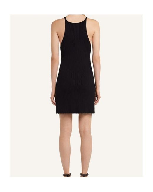 Courreges Black Courrèges Buckle Rib Knit Drss