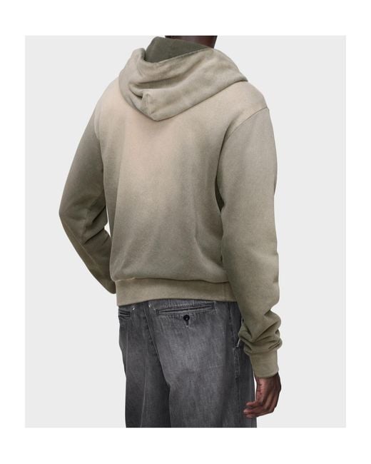 Maison Margiela Gray Washed Drawstring Hoodie for men