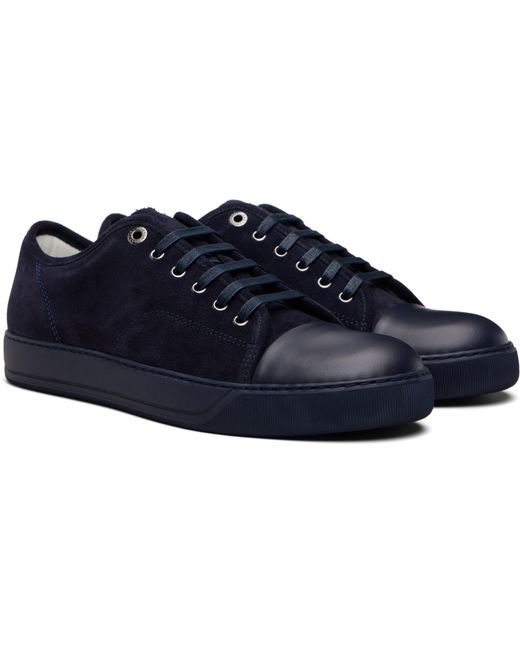 Lanvin Blue Dbb1 Leather And Suede Sneakers for men