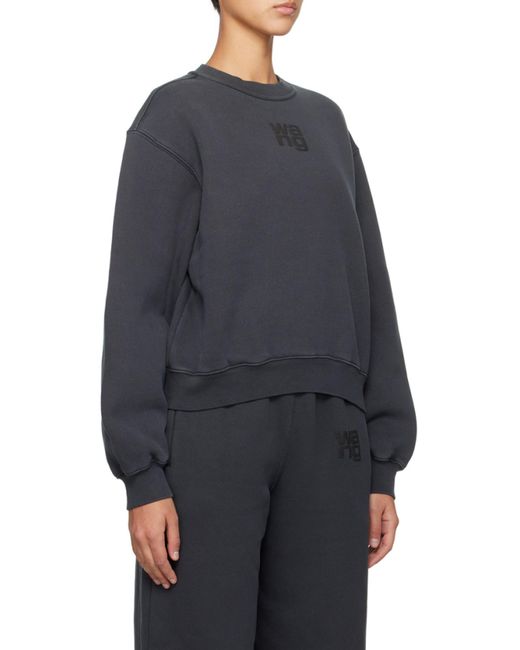 Alexander Wang Blue T By Crewneck Long-Sleeved Sweatshirt