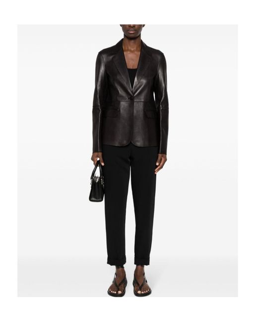P.A.R.O.S.H. Black P.A.R.O..H. Slim Fit High Waisted Pants