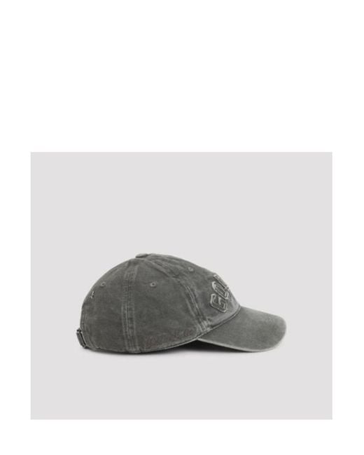 Golden Goose Deluxe Brand Gray Distressed Baseball Cap for men
