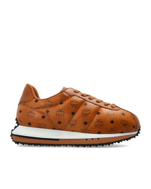 MCM Brown Sports Shoes With Monogram