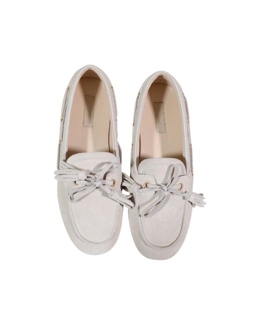 Liu Jo White Tassel Flat Loafers