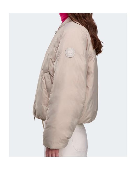 Canada Goose Gray Elba Down Bomber Jacket