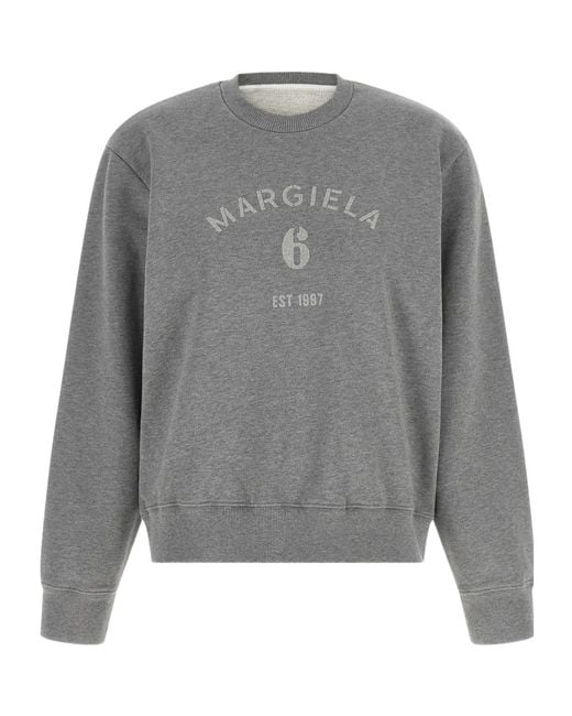 MM6 by Maison Margiela Gray Crew-Neck Sweatshirt