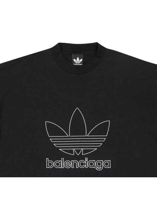Balenciaga Black T-Shirt Adidas Oversize for men