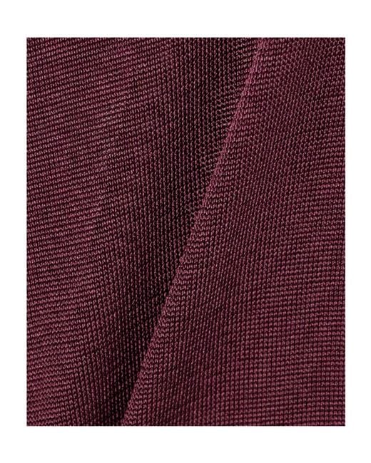 Tom Ford Purple Ruffle-Embellished Fine-Knit Shirt