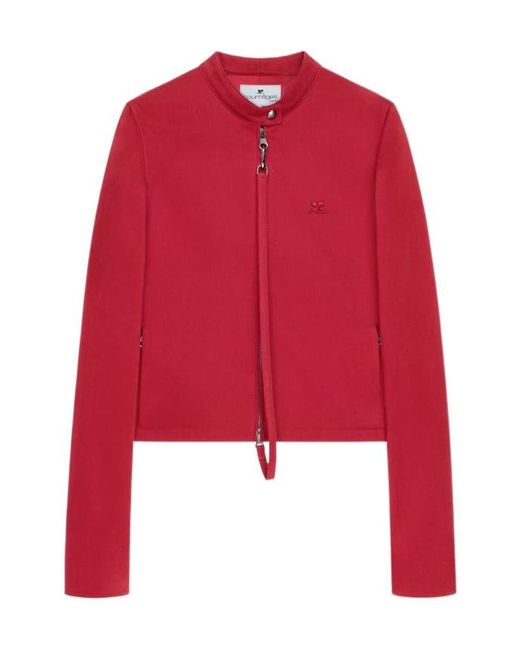 Courreges Red Courrges Zip-Up City Jacket