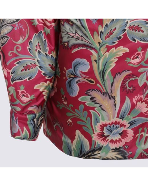 Etro Pink Coats Aubergine