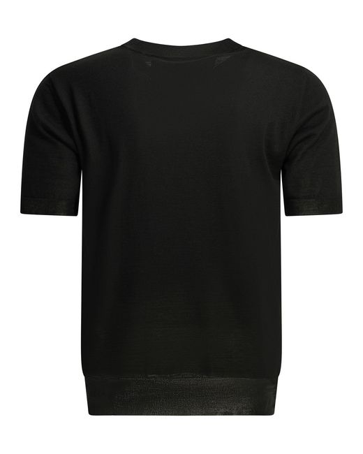 Valentino Blue Vlogo Signa Short-Sleeve Knitted Sweater for men