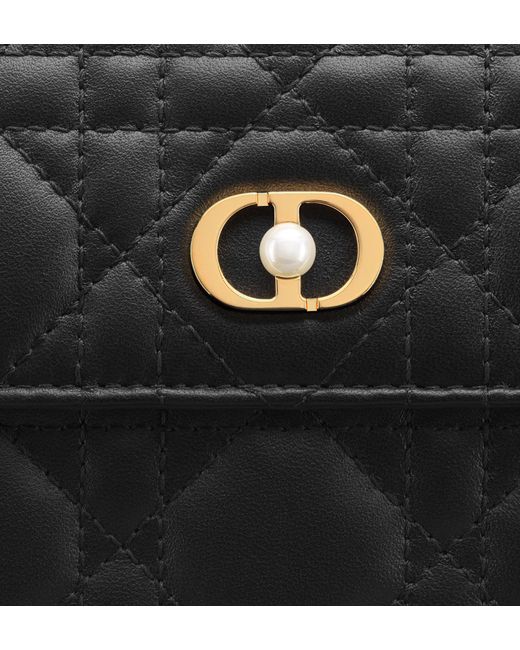 Dior Black Jolie Orchid Long Wallet
