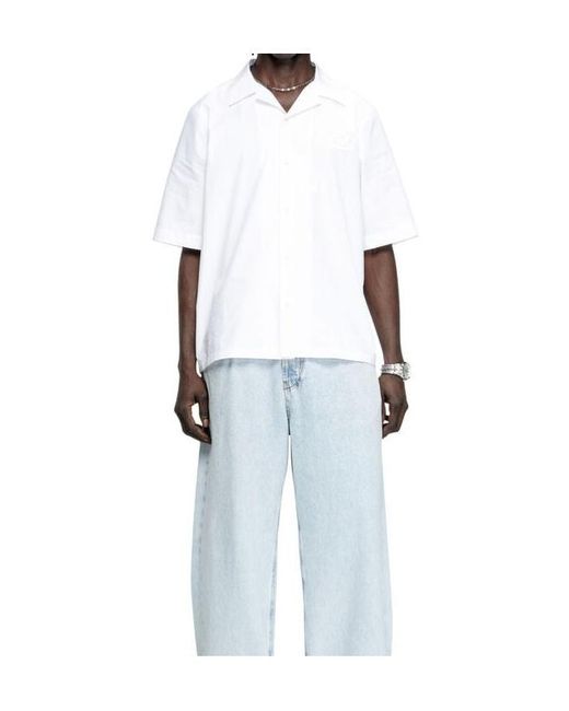DIESEL White Cotton Shirt for men