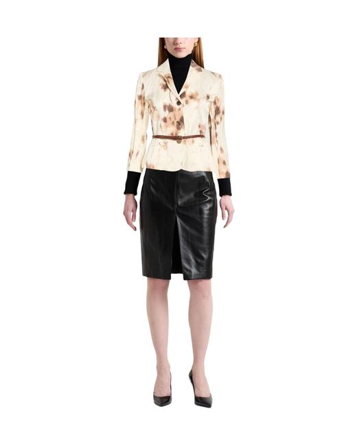 Max Mara Natural Multi-Colored Single- Blazer
