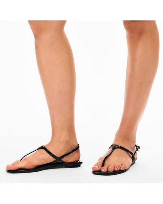 Prada Black Flip-Flop Flat Sandals