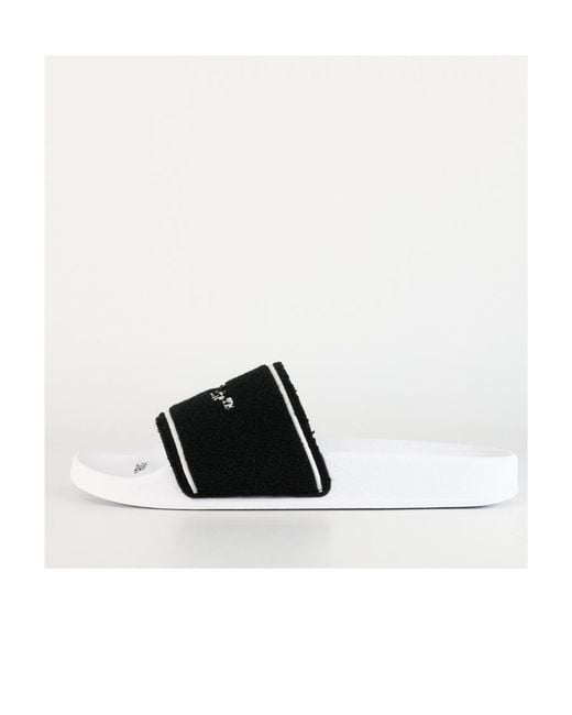 Off-White c/o Virgil Abloh Black Logo-Embroidered Slides for men