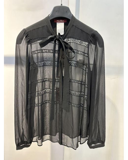 Max Mara Black Long-Sleeved Top