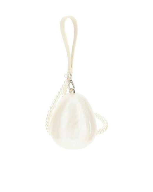 Simone Rocha White Mini Egg Clutch