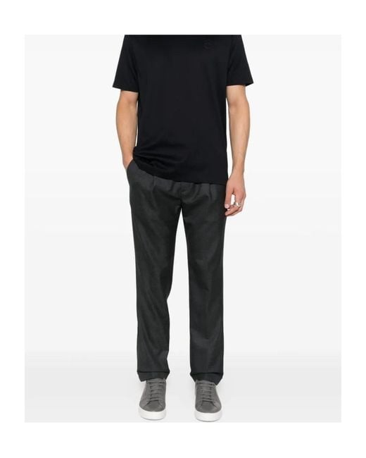 Herno Black Drawstring Cuffed Trousers for men