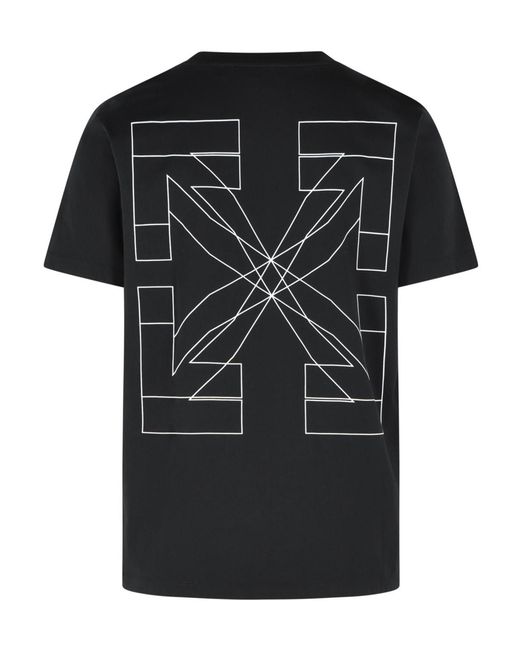 Off-White c/o Virgil Abloh Black Big Double Arrow Crewneck T-Shirt for men