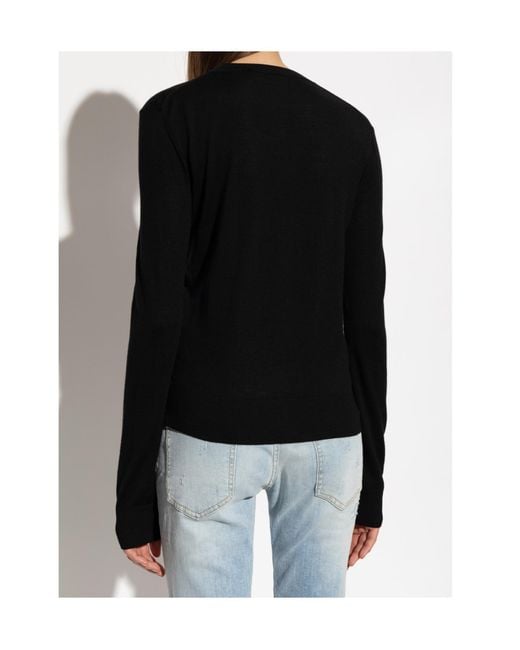 DSquared² Black D2 Upside-Down Pullover