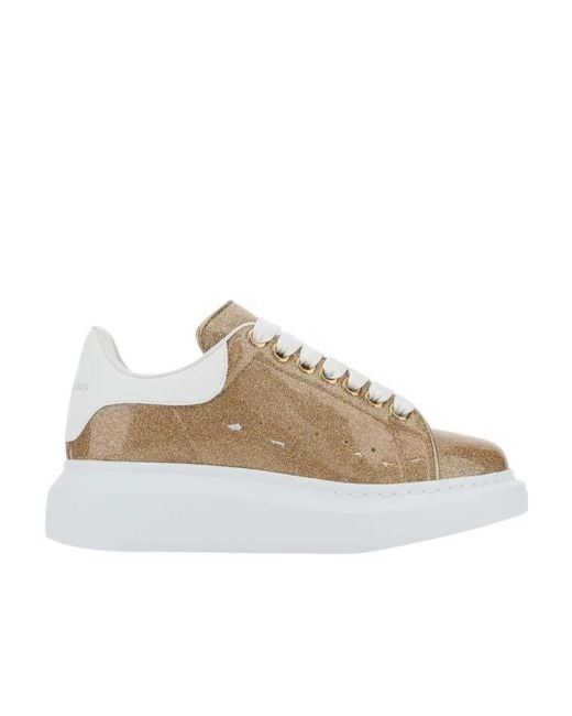 McQueen Natural Leather Sneakers