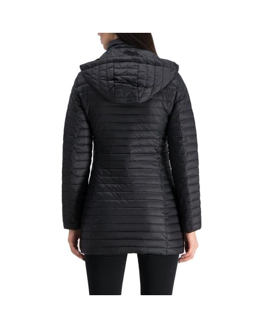EA7 Black Logo Quilted Down Jacket
