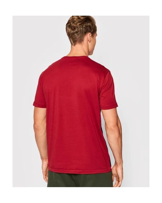 Emporio Armani Red Logo-Print Cotton T-Shirt for men