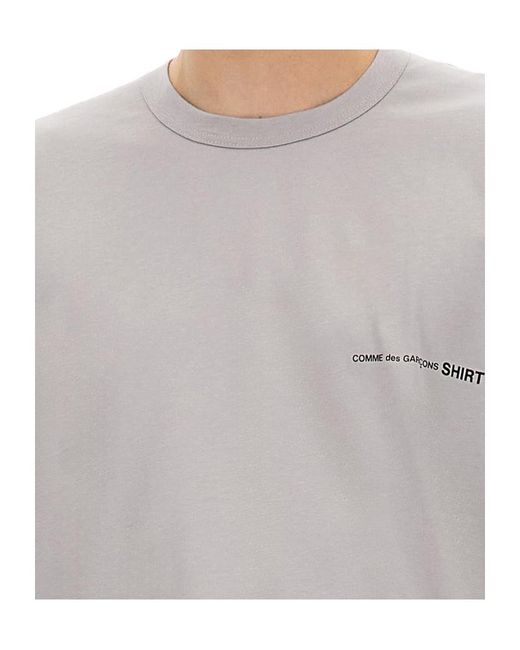 Comme des Garçons White Cotton T-Shirt With Print for men