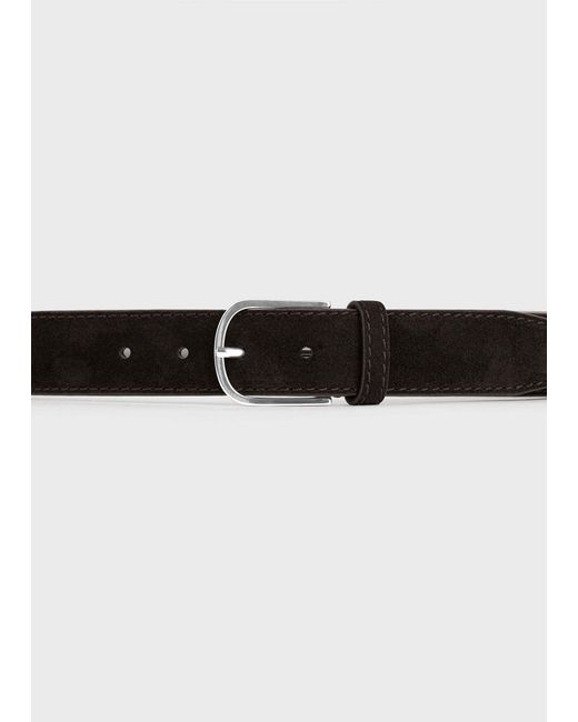 Totême White Suede Buckle Belt for men