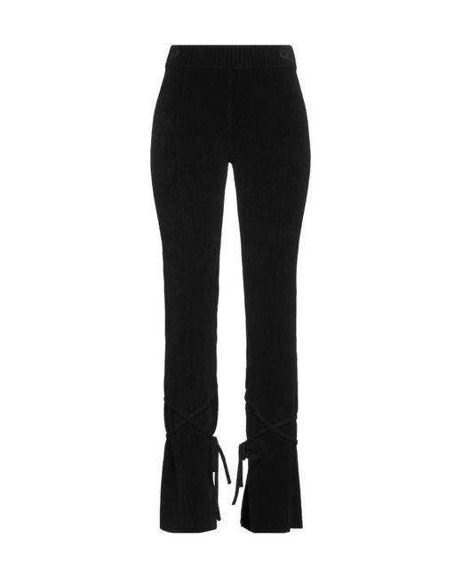 Jacquemus Black Solid-Color Knit Pants