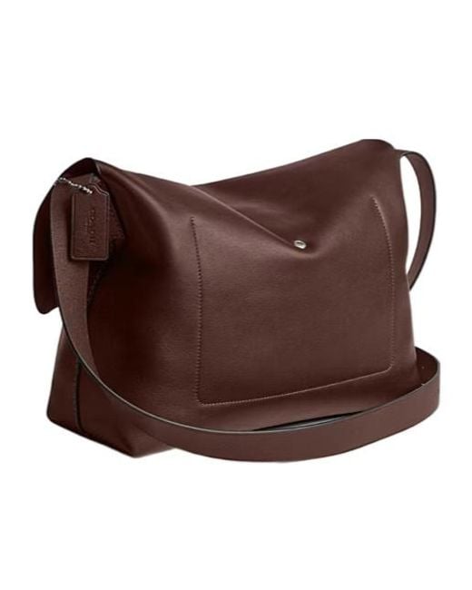 COACH Brown Ludlow Leather Messenger Bag for men